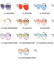 Load image into Gallery viewer, Metal Punk Round Sunglasses With Bee Women 2023 Vintage  Brand Designer Gradient Shades Lens Ladies UV400 Oculos