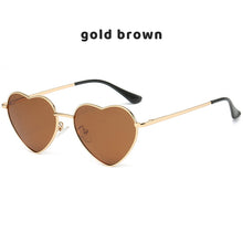 Load image into Gallery viewer, Metal Retro Love Heart Glasses Women Heart Shaped Polarized Sunglasses Ladies Brand Designer Sexy Eyewear Oculos UV400