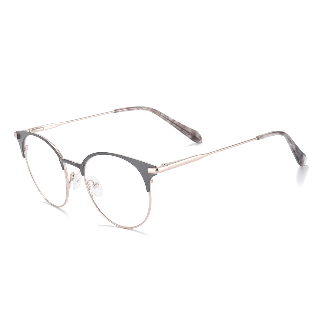 Metal Round Large Full Rim Men and Women Glasses Frame With Spring Hinge For Optical Lenses Myopia Reading Progressive