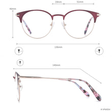 Load image into Gallery viewer, Metal Round Large Full Rim Men and Women Glasses Frame With Spring Hinge For Optical Lenses Myopia Reading Progressive