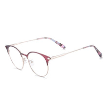 Load image into Gallery viewer, Metal Round Large Full Rim Men and Women Glasses Frame With Spring Hinge For Optical Lenses Myopia Reading Progressive