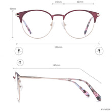 Load image into Gallery viewer, Metal Round Large Full Rim Men and Women Glasses Frame With Spring Hinge For Optical Lenses Myopia Reading Progressive