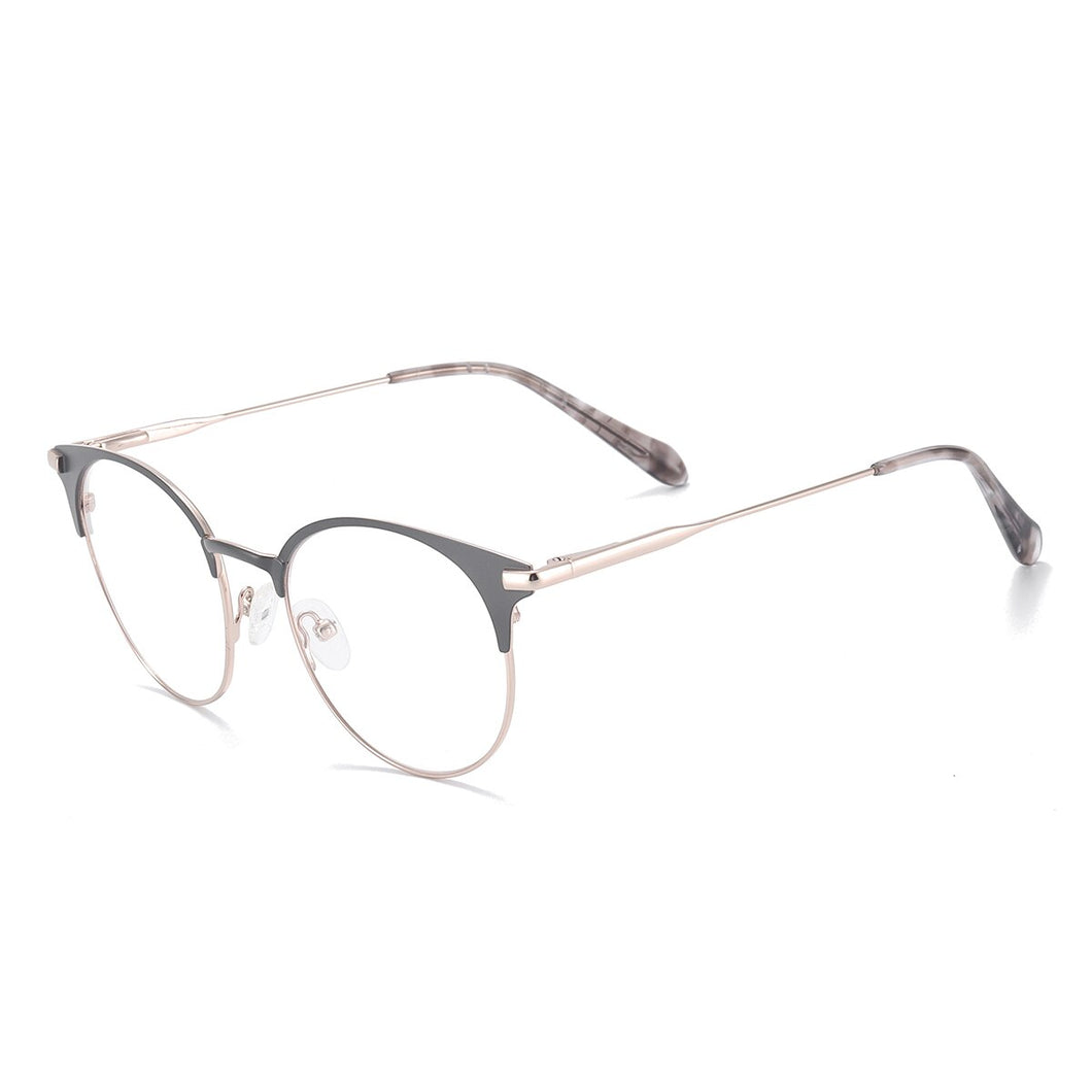 Metal Round Large Full Rim Men and Women Glasses Frame With Spring Hinge For Optical Lenses Myopia Reading Progressive