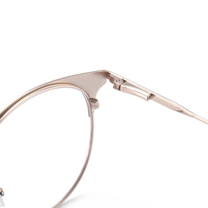 Metal Round Large Full Rim Men and Women Glasses Frame With Spring Hinge For Optical Lenses Myopia Reading Progressive