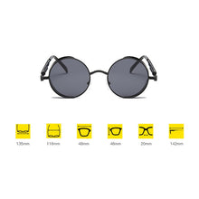 Load image into Gallery viewer, Metal Round Steampunk Sunglasses Men Women Glasses Brand Designer Retro Frame Vintage Sunglasses  UV400
