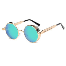 Load image into Gallery viewer, Metal Round Steampunk Sunglasses Men Women Glasses Brand Designer Retro Frame Vintage Sunglasses  UV400