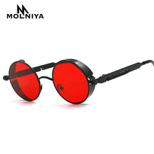 Load image into Gallery viewer, Metal Round Steampunk Sunglasses Men Women Glasses Brand Designer Retro Frame Vintage Sunglasses  UV400