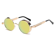 Load image into Gallery viewer, Metal Round Steampunk Sunglasses Men Women Glasses Brand Designer Retro Frame Vintage Sunglasses  UV400