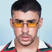 Load image into Gallery viewer, Metal Square Sunglasses Men Retro Brand Travel Small Rectangle Sun Glasses Male Black Yellow Red Mirror Vintage Oculos De Sol