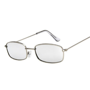 Metal Square Sunglasses Men Retro Brand Travel Small Rectangle Sun Glasses Male Black Yellow Red Mirror Vintage Oculos De Sol