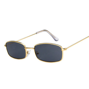 Metal Square Sunglasses Men Retro Brand Travel Small Rectangle Sun Glasses Male Black Yellow Red Mirror Vintage Oculos De Sol