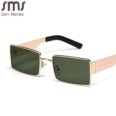 Metal Steampunk Square Sunglasses For Men Retro Punk Sun Glasses Male UV400 Driving Goggle Eyewear Trend Black Shades