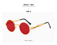 Load image into Gallery viewer, Metal Steampunk Sunglasses Men Women Round Glasses Brand Design Vintage Sunglasses  UV400 Eyewear Shades
