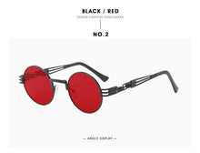 Load image into Gallery viewer, Metal Steampunk Sunglasses Men Women Round Glasses Brand Design Vintage Sunglasses  UV400 Eyewear Shades