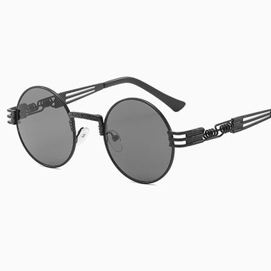 Metal Steampunk Sunglasses Men Women Round Glasses Brand Design Vintage Sunglasses  UV400 Eyewear Shades