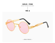 Load image into Gallery viewer, Metal Steampunk Sunglasses Men Women Round Glasses Brand Design Vintage Sunglasses  UV400 Eyewear Shades