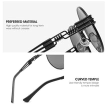 Load image into Gallery viewer, Metal Steampunk Sunglasses Men Women Round Glasses Brand Design Vintage Sunglasses  UV400 Eyewear Shades