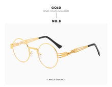 Load image into Gallery viewer, Metal Steampunk Sunglasses Men Women Round Glasses Brand Design Vintage Sunglasses  UV400 Eyewear Shades