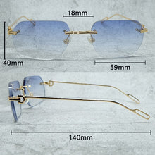 Carica l'immagine nel visualizzatore di Gallery, Metal Sunglasses 2022 Trending Product Shades Eyewear  Rimless Carter Designer Eye Protect  Gafas De Sol Hombre
