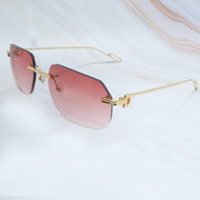 Load image into Gallery viewer, Metal Sunglasses Mens Carter Designer Sun Glasses Women Driving Shades Summer Cool Decoration Protect Rimless Sunglass