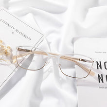 Load image into Gallery viewer, Metal Women Cat Eye Optical Glasses Frame Clear Beautiful Transparent Grade Armacao De Eyeglasses For Women#TWM7554C1