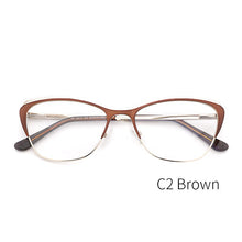 Carica l&#39;immagine nel visualizzatore di Gallery, Metal Women Eyeglasses Frame  Cat Eye Spectacles Prescription Glasses Frame Computer Eyeglasses Frame For Women#TF2210C5