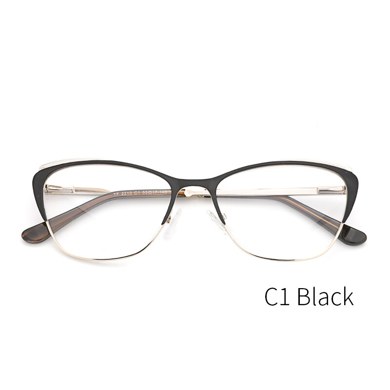Metal Women Eyeglasses Frame  Cat Eye Spectacles Prescription Glasses Frame Computer Eyeglasses Frame For Women#TF2210C5
