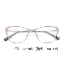 Carica l&#39;immagine nel visualizzatore di Gallery, Metal Women Eyeglasses Frame  Cat Eye Spectacles Prescription Glasses Frame Computer Eyeglasses Frame For Women#TF2210C5