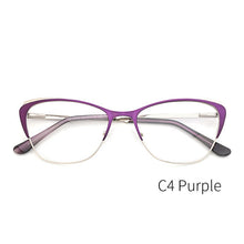 Carica l&#39;immagine nel visualizzatore di Gallery, Metal Women Eyeglasses Frame  Cat Eye Spectacles Prescription Glasses Frame Computer Eyeglasses Frame For Women#TF2210C5