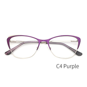 Metal Women Eyeglasses Frame  Cat Eye Spectacles Prescription Glasses Frame Computer Eyeglasses Frame For Women#TF2210C5