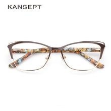 Load image into Gallery viewer, Metal Women Fashion Cat Eye Eyeglasses Frame Optical Glasses Frames Retro Eyeglasses Transparent Computer Glasses For Women