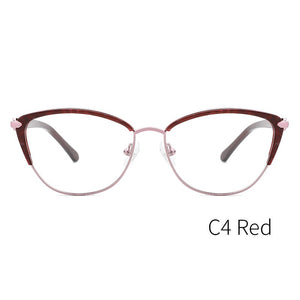 Metal Women Fashion Cat Eye Eyeglasses Frame Optical Glasses Frames Retro Eyeglasses Transparent Computer Glasses For Women