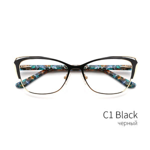 Metal Women Fashion Cat Eye Eyeglasses Frame Optical Glasses Frames Retro Eyeglasses Transparent Computer Glasses For Women