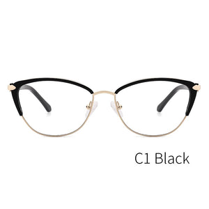 Metal Women Fashion Cat Eye Eyeglasses Frame Optical Glasses Frames Retro Eyeglasses Transparent Computer Glasses For Women