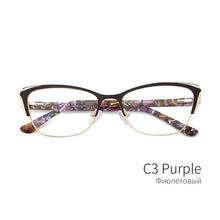 Load image into Gallery viewer, Metal Women Fashion Cat Eye Eyeglasses Frame Optical Glasses Frames Retro Eyeglasses Transparent Computer Glasses For Women