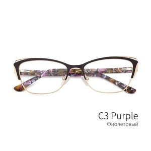 Metal Women Fashion Cat Eye Eyeglasses Frame Optical Glasses Frames Retro Eyeglasses Transparent Computer Glasses For Women