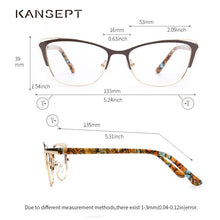 Load image into Gallery viewer, Metal Women Fashion Cat Eye Eyeglasses Frame Optical Glasses Frames Retro Eyeglasses Transparent Computer Glasses For Women