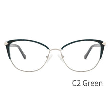 Load image into Gallery viewer, Metal Women Fashion Cat Eye Eyeglasses Frame Optical Glasses Frames Retro Eyeglasses Transparent Computer Glasses For Women