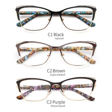 Load image into Gallery viewer, Metal Women Fashion Cat Eye Eyeglasses Frame Optical Glasses Frames Retro Eyeglasses Transparent Computer Glasses For Women
