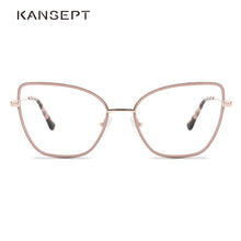 Load image into Gallery viewer, Metal Women Glasses Frame Pink Cat Eye Women Optical Eye glasses frame 2023 Brand Design