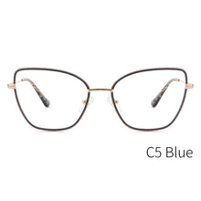 Load image into Gallery viewer, Metal Women Glasses Frame Pink Cat Eye Women Optical Eye glasses frame 2023 Brand Design