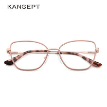Load image into Gallery viewer, Metal Women Glasses Frame Pink Cat Eye Women Optical Eye glasses frame 2023 Brand Design