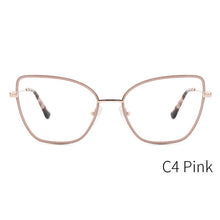 Load image into Gallery viewer, Metal Women Glasses Frame Pink Cat Eye Women Optical Eye glasses frame 2023 Brand Design