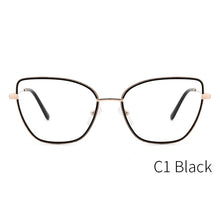 Load image into Gallery viewer, Metal Women Glasses Frame Pink Cat Eye Women Optical Eye glasses frame 2023 Brand Design