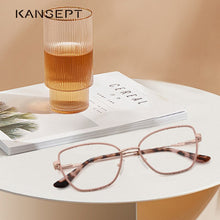 Load image into Gallery viewer, Metal Women Glasses Frame Pink Cat Eye Women Optical Eye glasses frame 2023 Brand Design