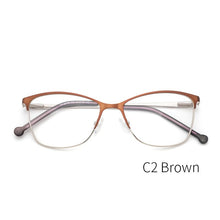 Load image into Gallery viewer, Metal Women Glasses Frames Optical Prescription Glasses Frame Clear lens Eyewear Pink Eyeglasses Frame 2023 Design
