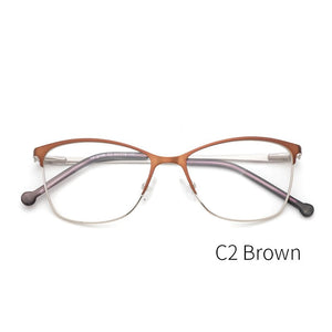 Metal Women Glasses Frames Optical Prescription Glasses Frame Clear lens Eyewear Pink Eyeglasses Frame 2023 Design