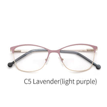 Load image into Gallery viewer, Metal Women Glasses Frames Optical Prescription Glasses Frame Clear lens Eyewear Pink Eyeglasses Frame 2023 Design