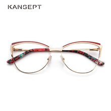 Load image into Gallery viewer, Metal Women Metal Glasses Frame Cat Eye Glasses Women Myopia Optical Clear Eyeglasses Frame Brand Designer Vintage