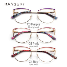 Load image into Gallery viewer, Metal Women Metal Glasses Frame Cat Eye Glasses Women Myopia Optical Clear Eyeglasses Frame Brand Designer Vintage